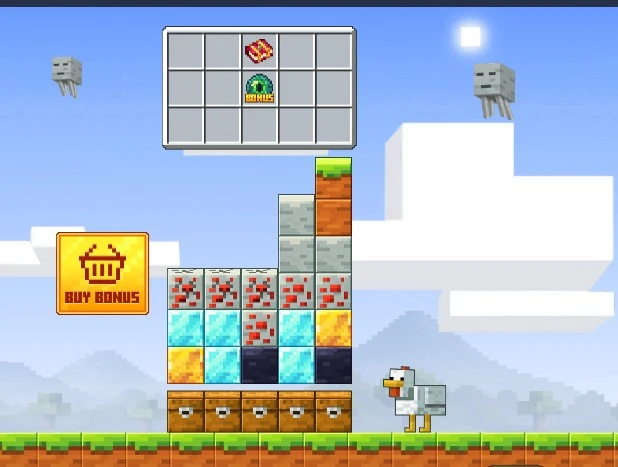 Игровой процесс Minedrop - майн слот с разрушением блоков